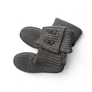 Bearpaw Gray Knit Tall Toggle Boots - Size 7